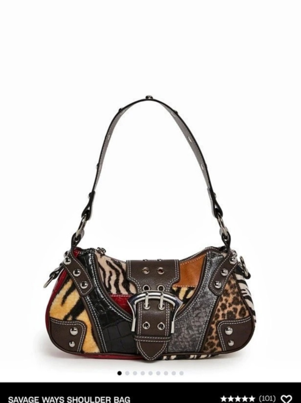 SAVAGE WAYS Shoulder Bag in Brown & Black Like New